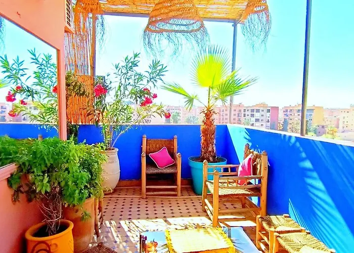 Rare : Superbe Appartement&Grande Terrasse Avec Vue Degagee Dans Le + Joli Quartier De Marrakech, Majorelle
